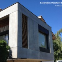 Extension Ossature Bois Couverture EPDM et Terrasse Bois Architecte Hugues TARDIEU