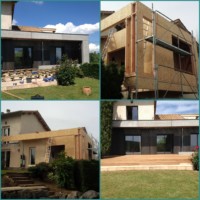 Extension Ossature Bois Couverture EPDM et Terrasse Bois Architecte Hugues TARDIEU