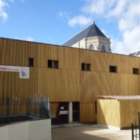 Bardage en lattis bois