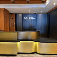 Aménagement accueil hôtel Carlina