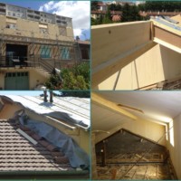 Surélévation Lofoten toiture Tuiles Façade enduite